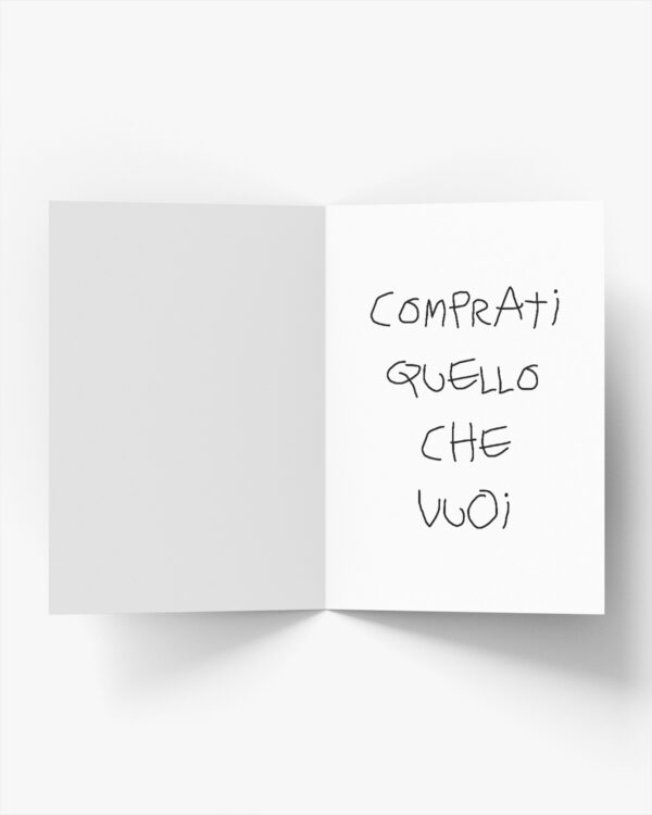 Biglietto d’auguri Scusa non sapevo cosa regalarti